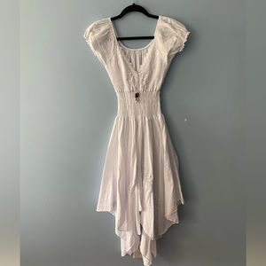 SOLD - white handmade traditional Mexican milkmaid cottage core sun dress